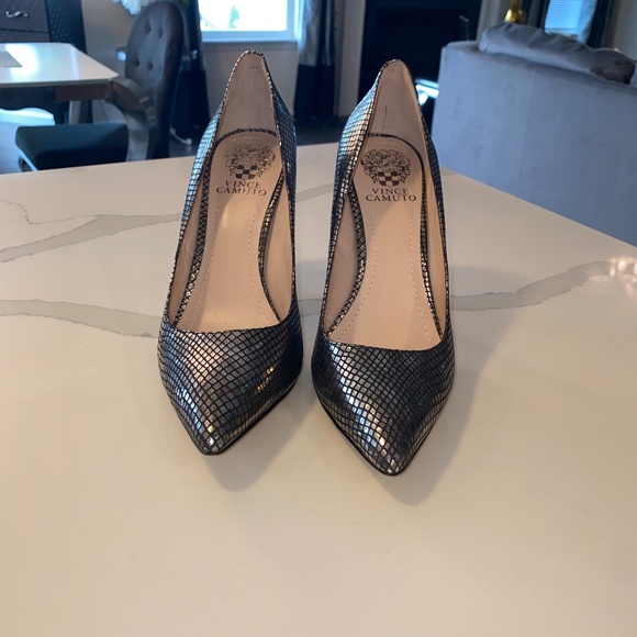 Vince Camito Harty Urban Black Metal Snake US Size 8 - Picture 2 of 13